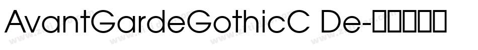 AvantGardeGothicC De字体转换